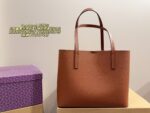 Tory Burch Full Grained Leather Tote Bag Carry By Hand Or Crossbody Lightweight, Practical, And Fashionable - Image 2