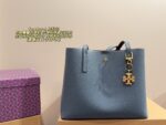 Tory Burch Full Grained Leather Tote Bag Carry By Hand Or Crossbody Lightweight, Practical, And Fashionable - Image 10
