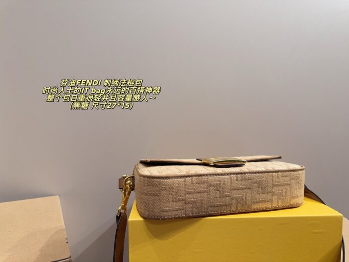 Fendi Embroidered Baguette Bag Versatile, Lightweight, Spacious Multiple Carrying Options - Image 5