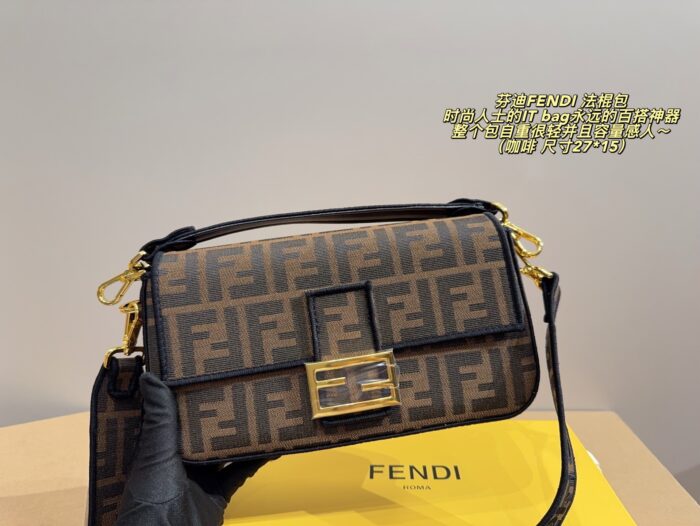 Fendi Baguette Bag Versatile, Lightweight, Spacious Multiple Carrying Options - Image 3