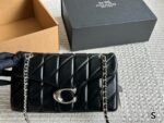 Coach Tabby Collection Bacchus-Inspired Ivory Diamond-Quilted Chain Bag - Image 6