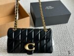 Coach Tabby Collection Bacchus-Inspired Ivory Diamond-Quilted Chain Bag - Image 11