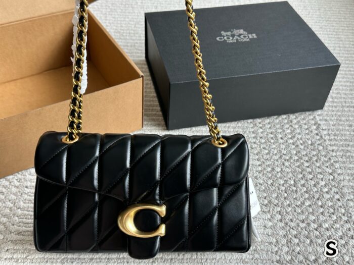 Coach Tabby Collection Bacchus-Inspired Ivory Diamond-Quilted Chain Bag - Image 11