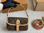Louis Vuitton Nano Diane Monogram Canvas Bag Retro Details Detachable Shoulder Strap Day And Evening Wear