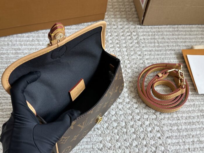 Louis Vuitton Nano Diane Monogram Canvas Bag Retro Details Detachable Shoulder Strap Day And Evening Wear - Image 7