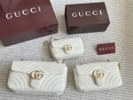 Gucci Gg Marmont New Arrival Double G Upgrade Cowhide Grain Pattern Women'S Handbag