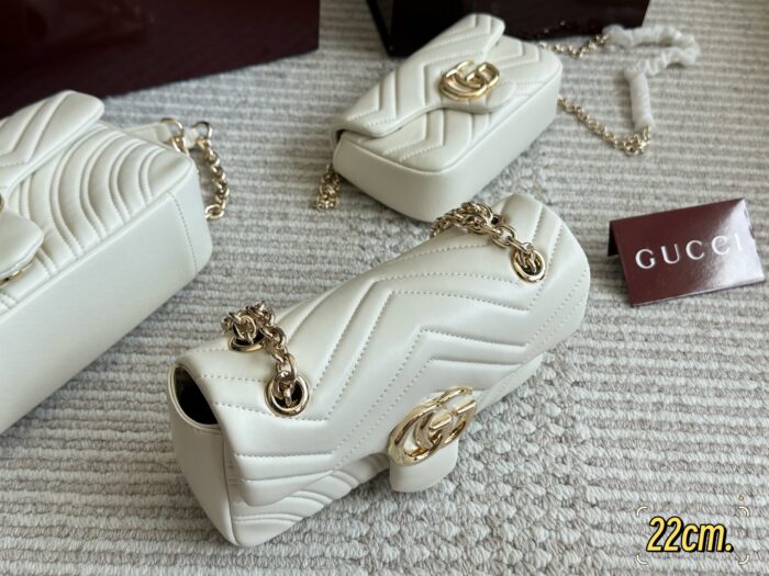 Gucci Gg Marmont New Arrival Double G Upgrade Cowhide Grain Pattern Women'S Handbag - Image 5