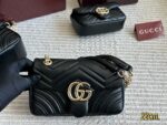 Gucci Gg Marmont New Arrival Double G Upgrade Cowhide Grain Bag - Image 3