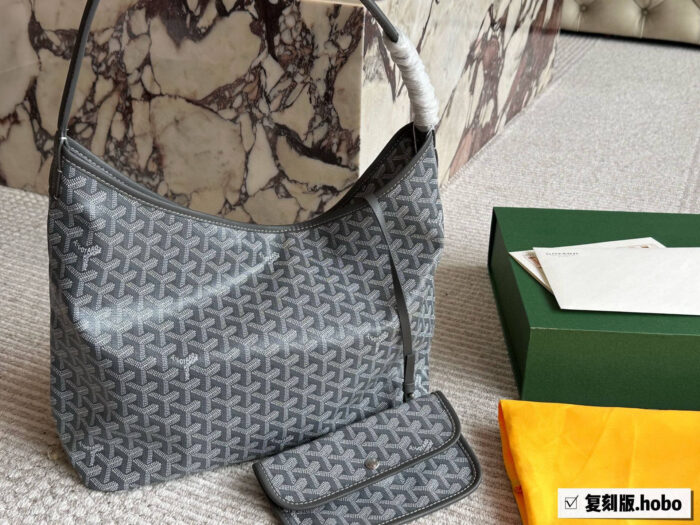 Goyard Hobo Shoulder Bag Replica Edition Upgraded Leather & Craftsmanship Custom-Made For Commuting - Image 4