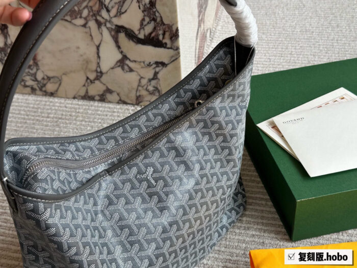 Goyard Hobo Shoulder Bag Replica Edition Upgraded Leather & Craftsmanship Custom-Made For Commuting - Image 7