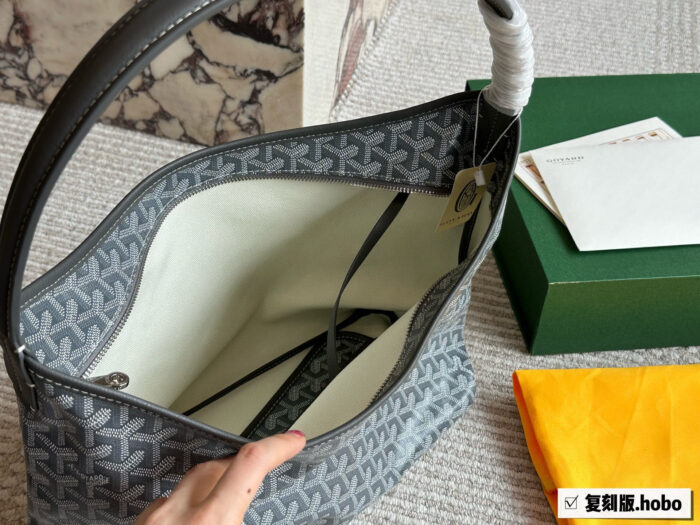 Goyard Hobo Shoulder Bag Replica Edition Upgraded Leather & Craftsmanship Custom-Made For Commuting - Image 9