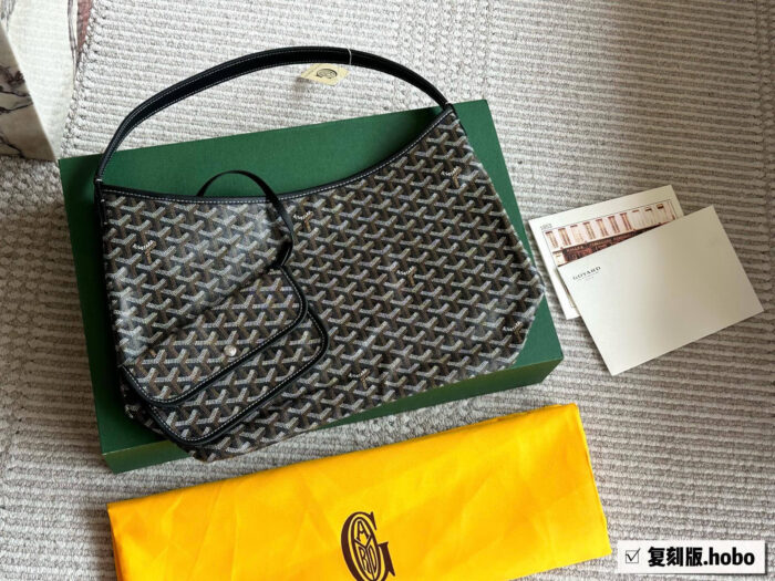 Goyard Hobo Shoulder Bag Replica Edition Upgraded Leather & Craftsmanship Custom-Made For Commuting - Image 13