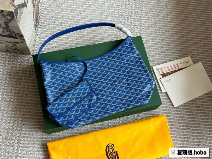 Goyard Hobo Shoulder Bag Replica Edition Upgraded Leather & Craftsmanship Custom-Made For Commuting - Image 15