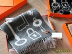 Hermes Double-Sided Wool Lock Key Scarf Gentle And Comfortable, Won'T Irritate The Skin - Image 4