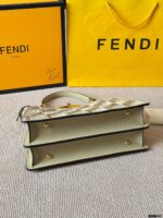 Fendi Peekaboo Seeu Woven Handbag And Crossbody Bag - Image 5