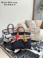 Hermès Cargo Birkin Canvas And Leather Patchwork Multi-Pocket Practical Birkin Bag - Image 2