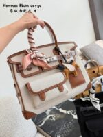 Hermès Cargo Birkin Canvas And Leather Patchwork Multi-Pocket Practical Birkin Bag - Image 5