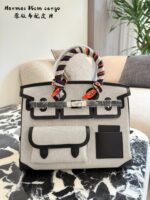 Hermès Cargo Birkin Canvas And Leather Patchwork Multi-Pocket Practical Birkin Bag - Image 6