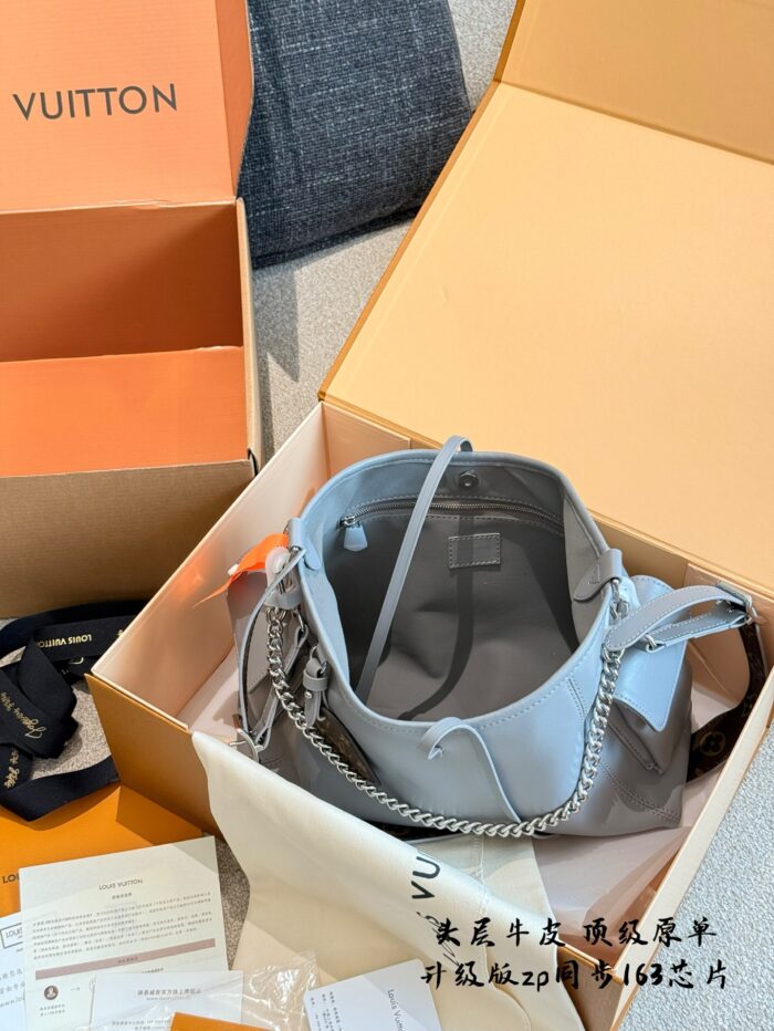 Louis Vuitton Carryall Small Shark Grey Calfskin, Upgraded 163 Chip Edition - Image 6