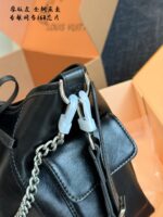Louis Vuitton Carryall Small Black Lambskin Bag Dark, Edgy Aesthetic Lightweight, Spacious Design Wide Shoulder Strap - Image 4