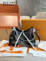 Louis Vuitton Carryall Small Black Lambskin Bag Dark, Edgy Aesthetic Lightweight, Spacious Design Wide Shoulder Strap - Image 9
