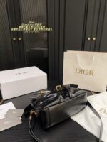 Dior Grand Tour Bowling Bag Oil-Waxed Leather Pleated Vintage-Wash Crossbody Bag Generous Capacity Stylish - Image 7