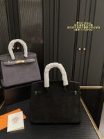 Hermes Birkin Suede Platinum Bag Retro Chic, Structured, Minimalist - Image 2