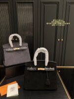 Hermes Birkin Suede Platinum Bag Retro Chic, Structured, Minimalist - Image 10