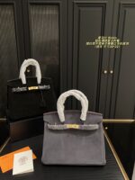 Hermes Birkin Suede Platinum Bag Retro Chic, Structured, Minimalist - Image 11