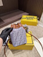 Fendi Fringe Bucket Bag Mini 'Treasure' Bag Small Bucket Lightweight Large Capacity Handheld Crossbody Versatile - Image 2