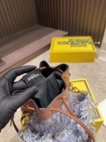 Fendi Fringe Bucket Bag Mini 'Treasure' Bag Small Bucket Lightweight Large Capacity Handheld Crossbody Versatile - Image 6