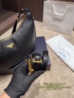 Prada Crescent Underarm Bag Retro Chic, Structured, Minimalist, Sophisticated - Image 5