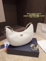Prada Crescent Underarm Bag Retro Chic, Structured, Minimalist, Sophisticated - Image 12
