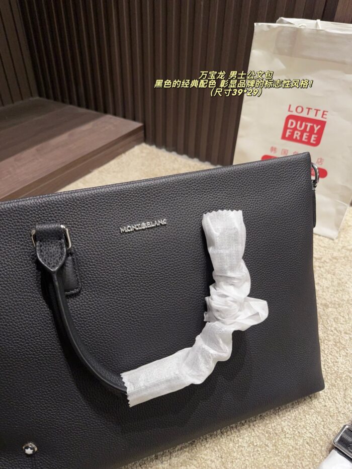 Montblanc Men'S Briefcase Classic Black Colourway Solid And Dignified, Stylish And Elegant - Image 7