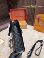 Louis Vuitton Briefcase Black-Grey Subtle Logo Sophisticated And Elegant, Stylish And Refined - Image 4