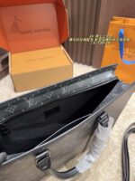 Louis Vuitton Briefcase Black-Grey Subtle Logo Sophisticated And Elegant, Stylish And Refined - Image 7
