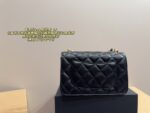 Chanel 25B Wide Chain Cf Dual-Strap Detailing Tartan Tweed Grey Handbag/Crossbody - Image 2