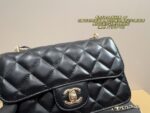 Chanel 25B Wide Chain Cf Dual-Strap Detailing Tartan Tweed Grey Handbag/Crossbody - Image 6