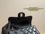 Chanel 25B Wide Chain Cf Dual-Strap Detailing Tartan Tweed Grey Handbag/Crossbody - Image 8