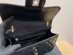 Chanel 25B Wide Chain Cf Dual-Strap Detailing Tartan Tweed Grey Handbag/Crossbody - Image 9