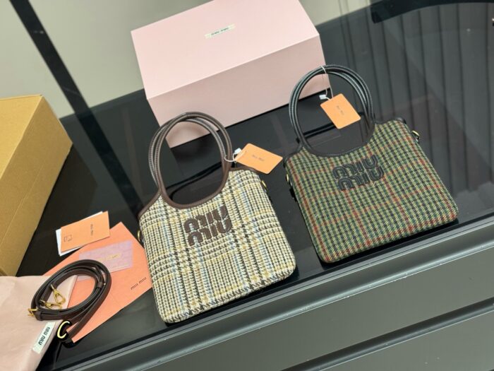 Miu Miu New Check Tote Bag - Adorable Silhouette - Image 1