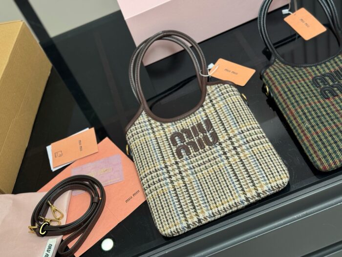 Miu Miu New Check Tote Bag - Adorable Silhouette - Image 5