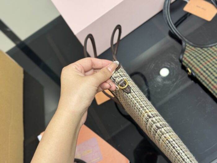 Miu Miu New Check Tote Bag - Adorable Silhouette - Image 6