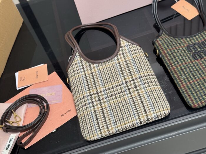 Miu Miu New Check Tote Bag - Adorable Silhouette - Image 7