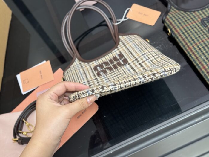 Miu Miu New Check Tote Bag - Adorable Silhouette - Image 8