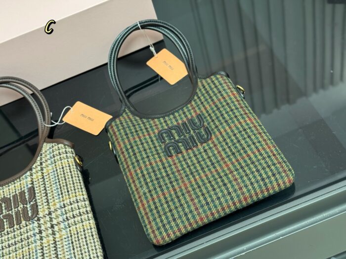 Miu Miu New Check Tote Bag - Adorable Silhouette - Image 9