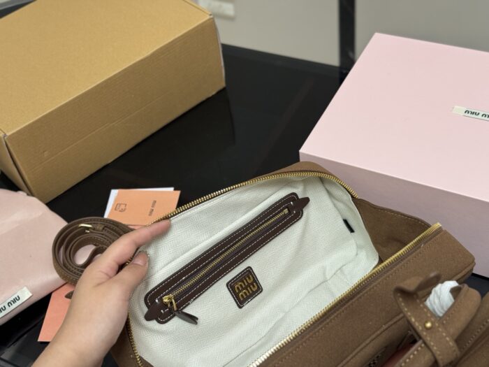 Miu Miu Bowling Bag/Briefcase Can Be Handheld Or Crossbody Ample Capacity Upgraded Version With Box - Image 4
