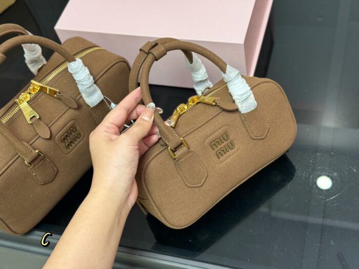 Miu Miu Bowling Bag/Briefcase Can Be Handheld Or Crossbody Ample Capacity Upgraded Version With Box - Image 5