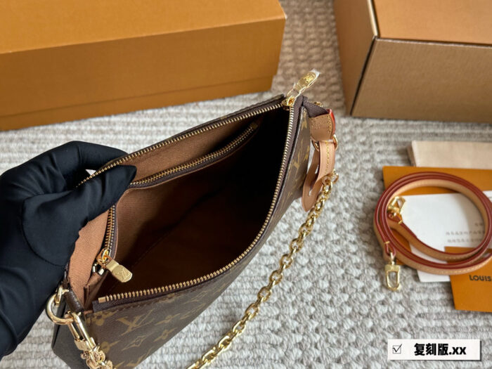 Louis Vuitton Vintage Monogram Bag Wear Underarm, Over The Shoulder, Crossbody Or Handheld Generous Capacity Vegetable-Tanned Leather Shoulder Strap Complete Gift Box Set - Image 8