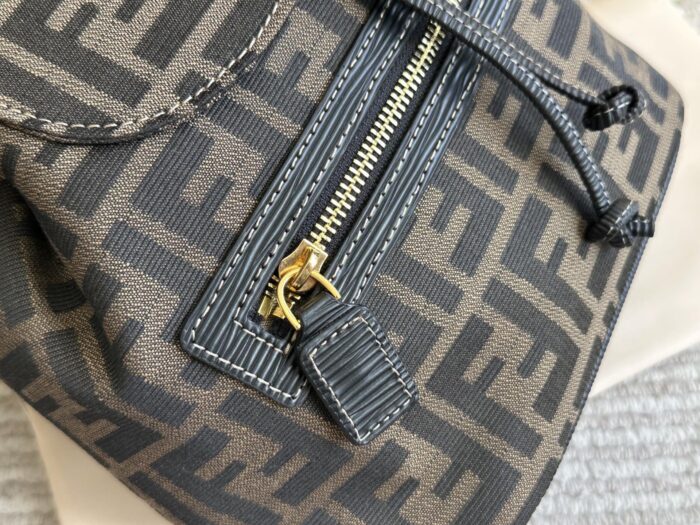 Fendi Replica Edition Calfskin Monogram Backpack With Gold Buckles Charming, Fashionable, Vintage-Inspired - Image 2